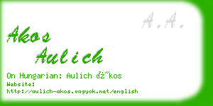 akos aulich business card